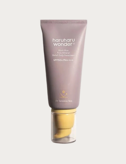 haruharu wonder - Crème solaire apaisante minérale au Riz Noir - 50ml
