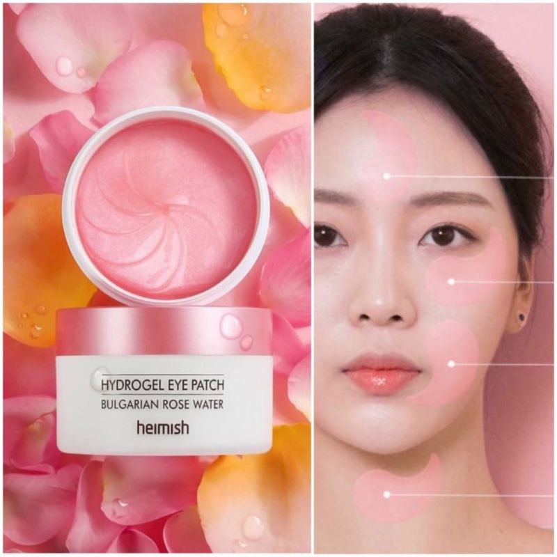 HEIMISH - Patchs hydrogels pour les yeux à l'eau de rose de Bulgarie